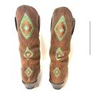 Durango  Western Cowboy  Cowgirl Boots Turquoise Diamond Leather Size 7 Photo 4