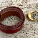 Coach  Leather Belt Burgundy brown Reversible With Gold C Logo Size Large Photo 0