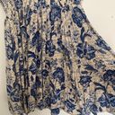 Angie  Smocked Blue V-Neck Floral Flutter Sleeve Summer Sun beach mini dress Photo 3