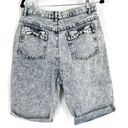 Bermuda NWT Vintage Stefano 80s Womens Acid Wash Bow Pocket Denim Shorts  Sz 18 Photo 2