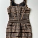 Pookie & Sebastian NWT  Sonja Mesh Stripes Bandage Bodycon Dress Beige Size Large Photo 1