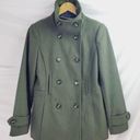 Thread and Supply  Nordstrom Hunter Olive Green Wool Double Breasted Peacoat L Photo 0