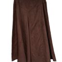 Coldwater Creek NWT,  Crinkle Faux Chamois Brown A line Skirt Photo 4