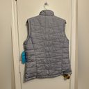 Free Country  Reversible Grey Fuzzy Puffer Vest Sleeveless Full Zip Jacket Large Photo 1