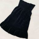 Juicy Couture  | Smocked Mini Black Velour Tube Terrycloth Dress Size P Photo 11