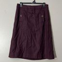 Talbots  Dark Purple Italian Flannel Wool Blend A Line Pencil Skirt Size 4 Photo 0