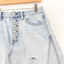 We The Free Free People  Light Wash Denim Skirt Button Fly size 28 Photo 1