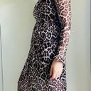 One Clothing Sheer Leopard Print Dress Size Medium Baby Doll Long sleeves Fall Photo 5