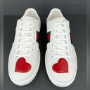 Gucci  Ace Heart Love Sylvie Logo Leather Women 435638 Sneakers EU 41.5 Photo 10