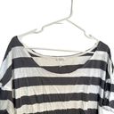 Kirra  Oversized Cropped T Shirt Gray White Stripes Photo 1