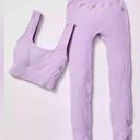 Free People Movement NWT  Good Karma Tile Textured Set XS/SM Lilac Athletic Gym Photo 0