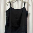 New Black Satin Minimalist Cami Sleeveless Business Casual Tank Top Size Small Photo 0