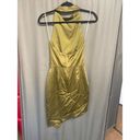 Elliatt NWOT Elliott Camo Asymmetric Satin Cocktail Dress  XS b36.5 Photo 5