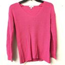 BP  Womens Pink Plunging V-Neck Knit Long Sleeve Pullover Sweater Photo 1