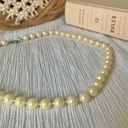 American Vintage Pearl “Ingrid” Cream Yellow Pearl Necklace 17” Classic Style Femme Bridal Simple Photo 8