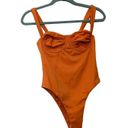 Free People NEW  x Belle The Label Vision One-Piece Swimsuit Size Medium Rust Photo 1