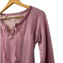 Isabel Maternity  by Ingrid & Isabel Women's Textured Lace-up Sweatshirt XS Photo 2