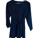 August Silk  long sleeved black tunic sweater with belt size medium Photo 0