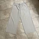 Elizabeth and James  Wide Leg drawstring Pants Oatmeal Beige Womens large spandex Photo 9