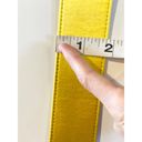 Polo  Ralph Lauren Satin Slide Buckle Belt Yellow Sz M Leather Silk retro 80s Photo 13