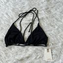 Good American  Matte Tiny Ties Bikini Top in black size 5 Photo 1