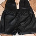 n:philanthropy  ladies Black Scarlett Faux Leather Joggers Sz Large Photo 8