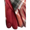 Women’s C&D Red & Black Plaid Driving Gloves Photo 4