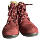 Earth Origins  Crowley Womens Suede Lace Up Ankle Booties l size 10 Burgundy Photo 1