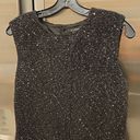 St. John 💕💕 Sequin Tweed Knit Sleeveless Shift Dress Black Gold Metallic 10 NWOT Photo 5