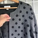 Elle  open front cardigan polka dots gray black size XL Photo 4