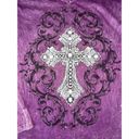 Vocal  Purple Stonewash Cross T-shirt with perforated Back Panel Photo 3