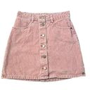 Roxy  light pink corduroy button down mini skirt size XS Photo 0