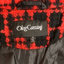 Oleg Cassini Red and Black 3 button Coat Size S Photo 6