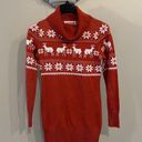 Tipsy Elves red reindeer sweater dress  Size medium Photo 0