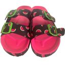 Betsey Johnson  Calli Black Pink Dopamine Fruit Print Sandals Size 7 Photo 3