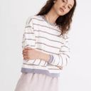 Madewell  (Re)Sourced cotton swing sweatshirt in purple stripe Photo 0