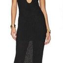 Camila Coelho NWT  Ribbed Halter Neck Bodycon Maxi Dress Black Women's Size M Photo 0