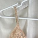 Forever 21 💕 Nude Beige Sheer Scalloped Lace Bralette Stretchy  Size Small Photo 9