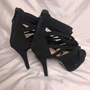 Charlotte Russe  Vintage Classic Y2K Black Strappy Heels Size 8 Photo 5