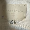 Lucky Brand  Trucker Jacket Womens Large White Jean Jacket The Tomboy Trucker Photo 1