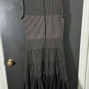 Oscar de la Renta  Black Gold Striped Fluted Jacquard Knit Dress Size Medium NWT Photo 8