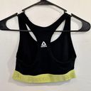 Reebok Black Neon Band Sports Bra Photo 2