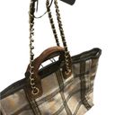 Krass&co Jen &  Oversized plaid retro flannel tote bag, chain straps, 90s, academia Photo 2