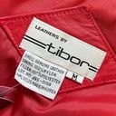 Vintage 1980s Streetwear Ferrari Red Leather Tibor Aviator Bomber Jacket Size M Photo 8