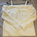 Off Shoulder Sweater White Size XL Photo 0