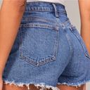 Abercrombie & Fitch Abercrombie Ultra High Rise Mom Short Denim Cutoffs Medium Destroy Blue 28 / 6 Photo 2