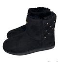 Juicy Couture NWOT  Kingle Black Suede Fuzzy Ankle Boots Photo 2