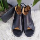 Krass&co Vintage Foundry  Regan Black Leather Open Toe Shoe Sandal 7.5 Photo 0