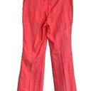 Ted Baker  Coral Pink Wide Leg Straight Pants Womens Size 1 Cotton Striped Photo 5