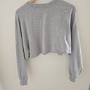 Alo Yoga  Cropped Double Take Pullover Sweater Gray Heather Women's Size S EUC Photo 4